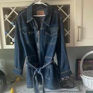 Levi's Blue Jean Jacket with Belted Waist